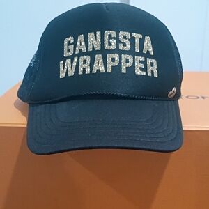Gangsta Wrapper Black Trucker Hat